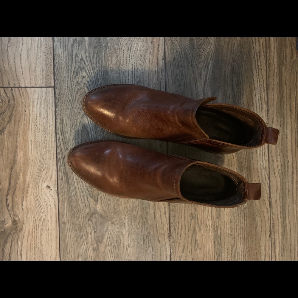 Matisse Cognac Leather Booties